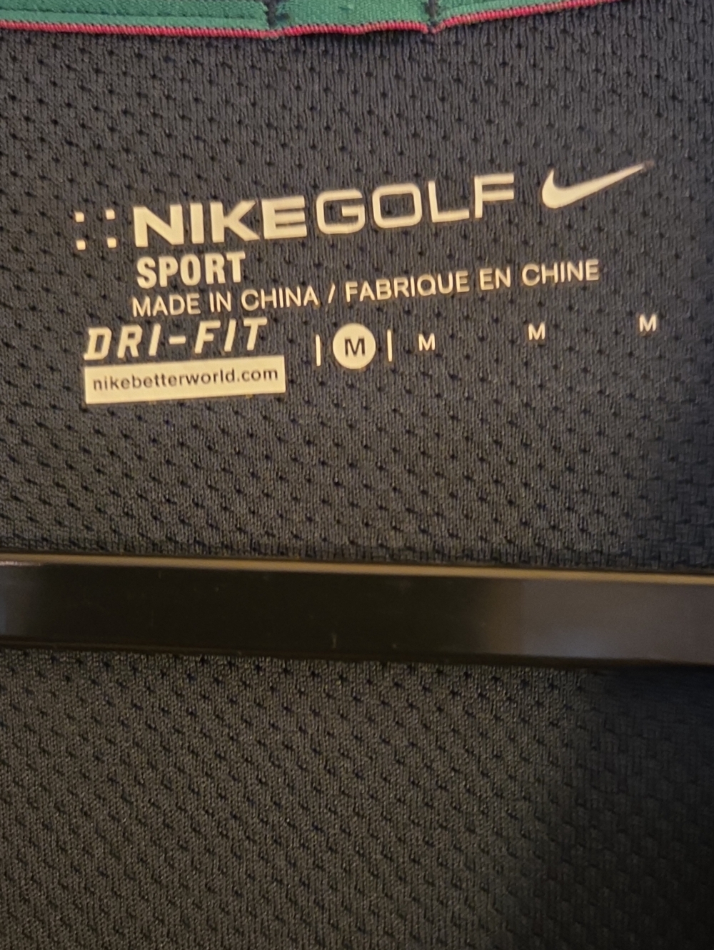 Nike Golf Charcoal Zip Cardigan with Green Sleeve Stripes - Picture 2 of 3